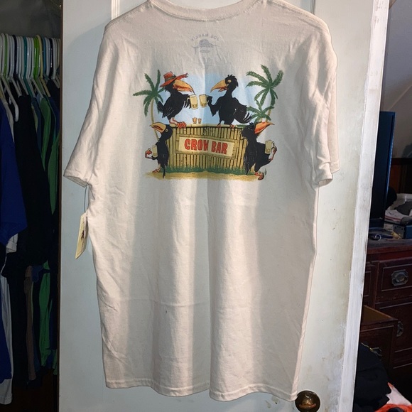 NWT Joe Marlin L Ivory “Crow Bar” T-Shirt - Picture 2 of 6